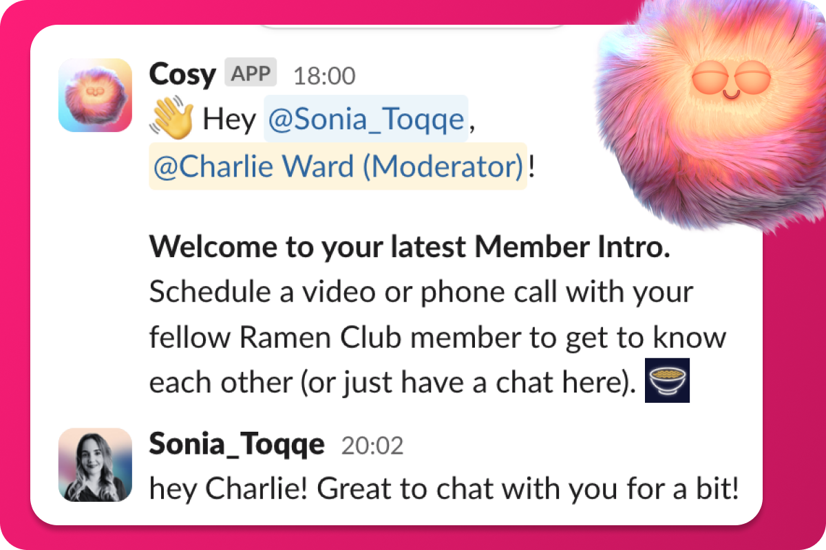 Cosy Connect Members Feature
