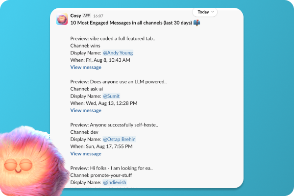 Cosy Content Highlights Feature