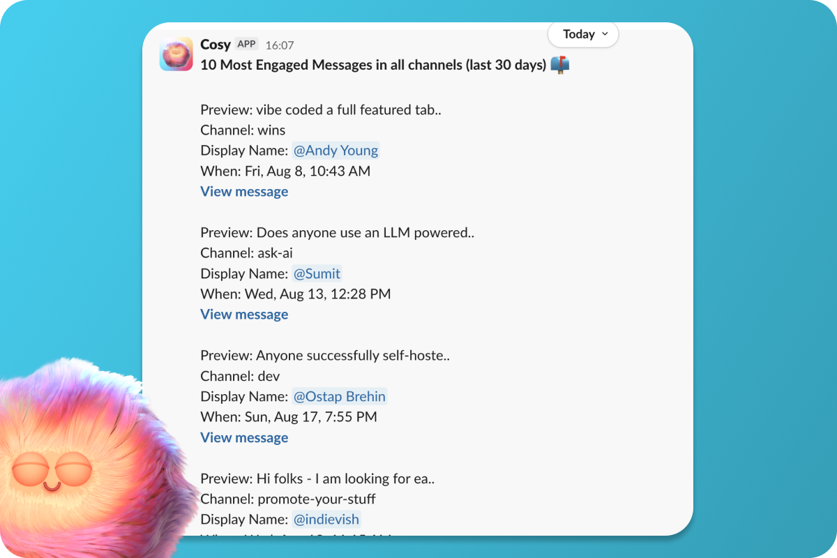 Cosy Content Highlights Feature